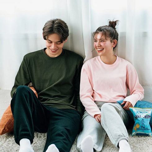 【Printstar】00102-CVL 杢グレー 003 / 5.6オンス ヘビーウェイト長袖Tシャツ メイン