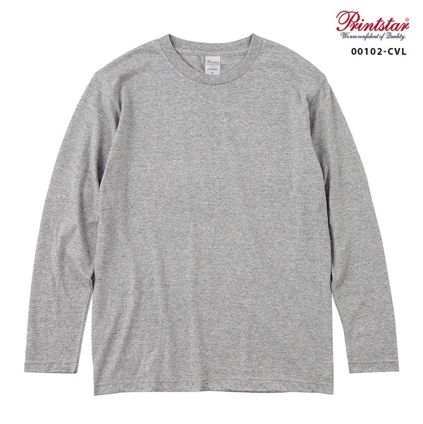 【Printstar】00102-CVL 杢グレー 003 / 5.6オンス ヘビーウェイト長袖Tシャツ メイン