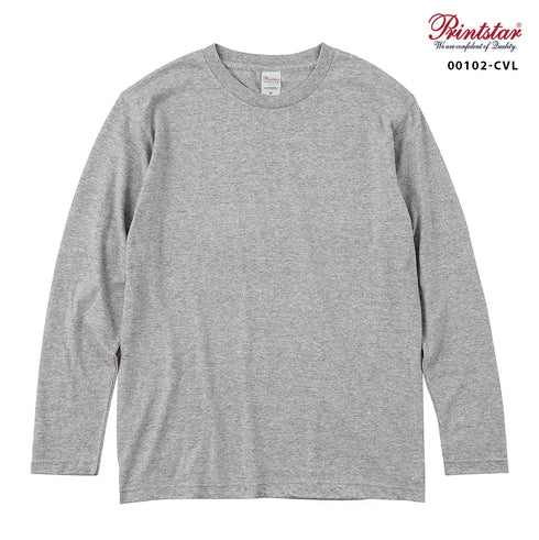 【Printstar】00102-CVL 杢グレー 003 / 5.6オンス ヘビーウェイト長袖Tシャツ メイン