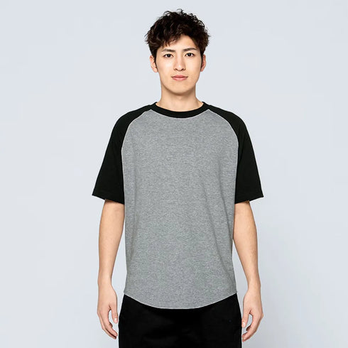 【Printstar】00106-CRT ホワイト×ネイビー 731 / 5.6オンス ヘビーウェイトラグランTシャツ メイン