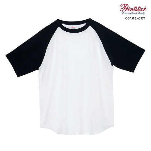 【Printstar】00106-CRT ホワイト×ネイビー 731 / 5.6オンス ヘビーウェイトラグランTシャツ メイン