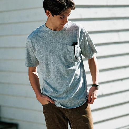 【Printstar】00109-PCT ネイビー 031 / 5.6オンス ヘビーウェイトポケットTシャツ メイン