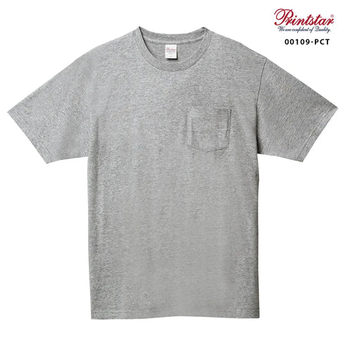 【Printstar】00109-PCT ネイビー 031 / 5.6オンス ヘビーウェイトポケットTシャツ メイン