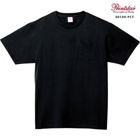 【Printstar】00109-PCT ネイビー 031 / 5.6オンス ヘビーウェイトポケットTシャツ メイン