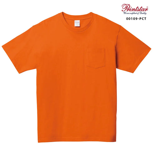 【Printstar】00109-PCT ネイビー 031 / 5.6オンス ヘビーウェイトポケットTシャツ メイン