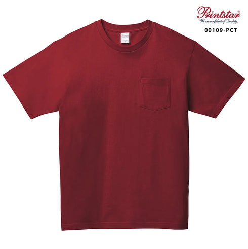【Printstar】00109-PCT ネイビー 031 / 5.6オンス ヘビーウェイトポケットTシャツ メイン