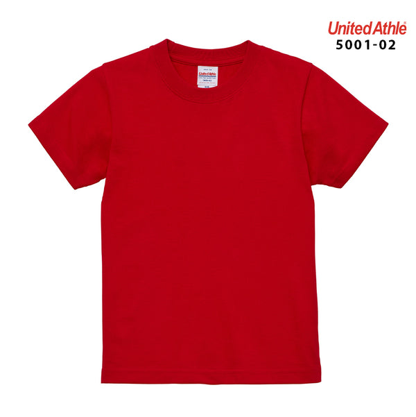 【United Athle】5001-02 レッド 0069 / 5.6オンス ハイクオリティー Tシャツ 〈90~160cm〉 メイン