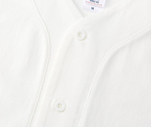 【United Athle】4982-01 ブラック 0002 / 8.5オンス コットン ジャージー ベースボールシャツ メイン