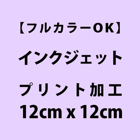 インクジェット 【ワンポイント】10cm x 10cm 以内(2箇所目)