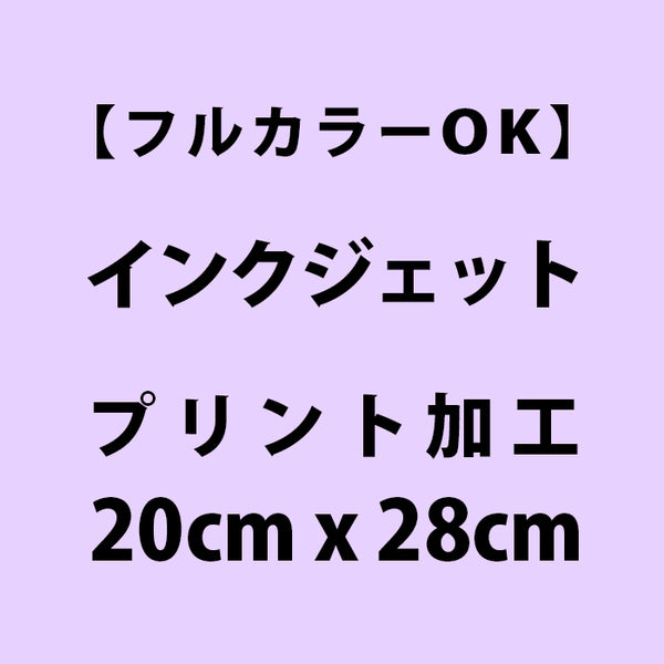 インクジェットプリント 20cm x 28cm 以内