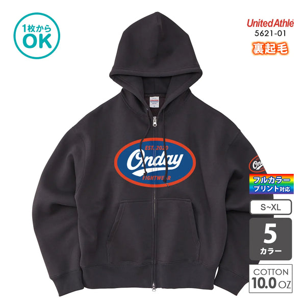 5621-01 T/C ボックスシルエット スウェット フルジップ パーカ(裏起毛)|United Athle|オリジナルジップ パーカ