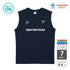 United Athle 5703-01 ドライスムース リサイクルポリエステル スリーブレスシャツ オリジナルプリント例 ネイビー 吸水速乾 4.4オンス