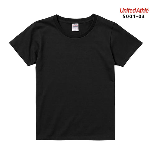 【United Athle】5001-03 サックス 0082 / 5.6オンス ハイクオリティー Tシャツ 〈ガールズ〉 メイン