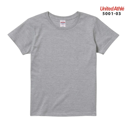 【United Athle】5001-03 サックス 0082 / 5.6オンス ハイクオリティー Tシャツ 〈ガールズ〉 メイン