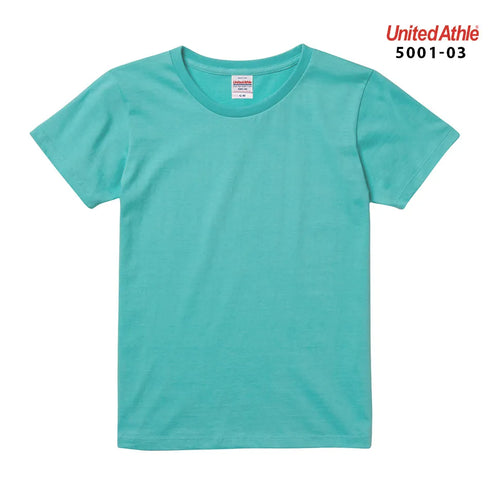 【United Athle】5001-03 サックス 0082 / 5.6オンス ハイクオリティー Tシャツ 〈ガールズ〉 メイン
