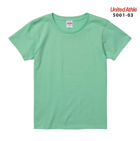 【United Athle】5001-03 サックス 0082 / 5.6オンス ハイクオリティー Tシャツ 〈ガールズ〉 メイン