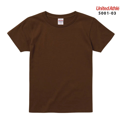 【United Athle】5001-03 サックス 0082 / 5.6オンス ハイクオリティー Tシャツ 〈ガールズ〉 メイン