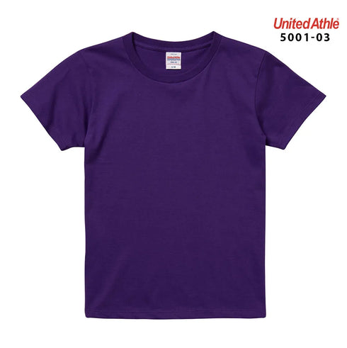【United Athle】5001-03 サックス 0082 / 5.6オンス ハイクオリティー Tシャツ 〈ガールズ〉 メイン