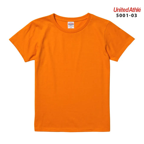 【United Athle】5001-03 サックス 0082 / 5.6オンス ハイクオリティー Tシャツ 〈ガールズ〉 メイン