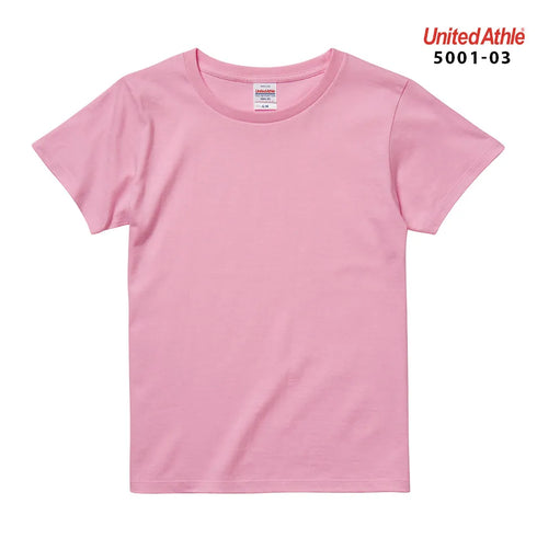 【United Athle】5001-03 サックス 0082 / 5.6オンス ハイクオリティー Tシャツ 〈ガールズ〉 メイン