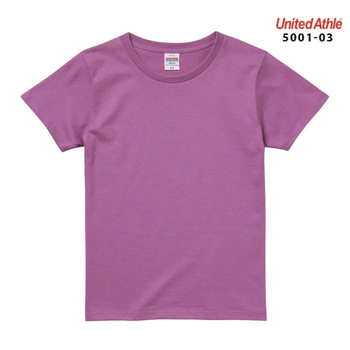 【United Athle】5001-03 サックス 0082 / 5.6オンス ハイクオリティー Tシャツ 〈ガールズ〉 メイン