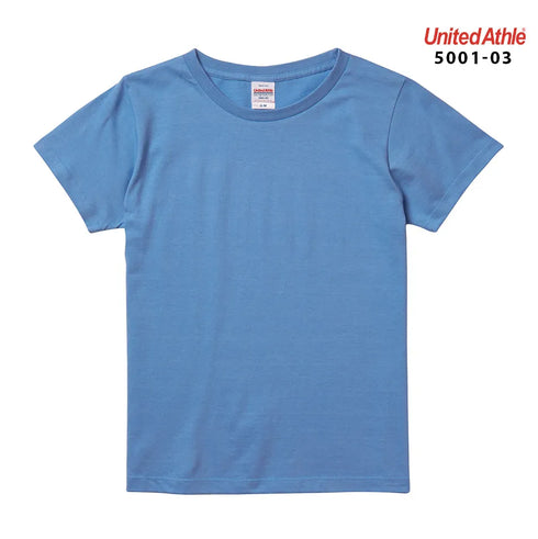 【United Athle】5001-03 サックス 0082 / 5.6オンス ハイクオリティー Tシャツ 〈ガールズ〉 メイン
