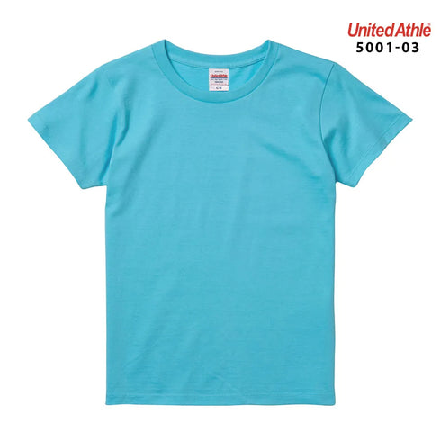 【United Athle】5001-03 サックス 0082 / 5.6オンス ハイクオリティー Tシャツ 〈ガールズ〉 メイン