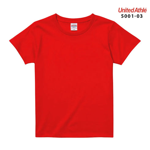 【United Athle】5001-03 サックス 0082 / 5.6オンス ハイクオリティー Tシャツ 〈ガールズ〉 メイン