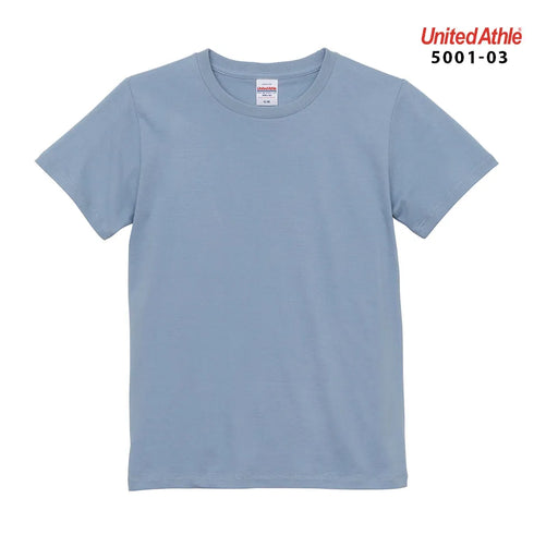 【United Athle】5001-03 サックス 0082 / 5.6オンス ハイクオリティー Tシャツ 〈ガールズ〉 メイン