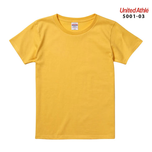 【United Athle】5001-03 サックス 0082 / 5.6オンス ハイクオリティー Tシャツ 〈ガールズ〉 メイン