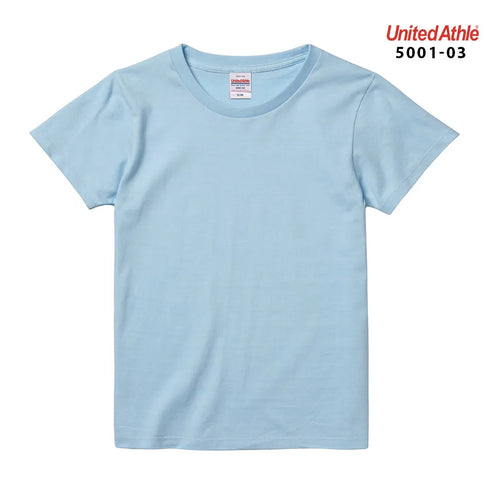 【United Athle】5001-03 サックス 0082 / 5.6オンス ハイクオリティー Tシャツ 〈ガールズ〉 メイン