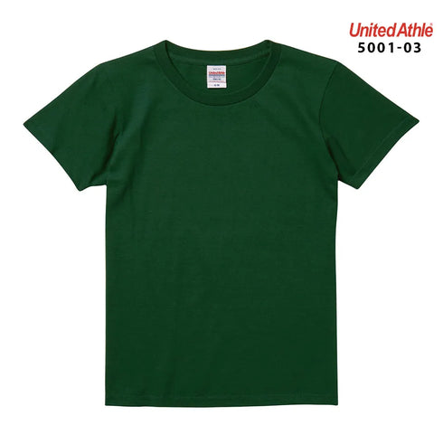 【United Athle】5001-03 サックス 0082 / 5.6オンス ハイクオリティー Tシャツ 〈ガールズ〉 メイン