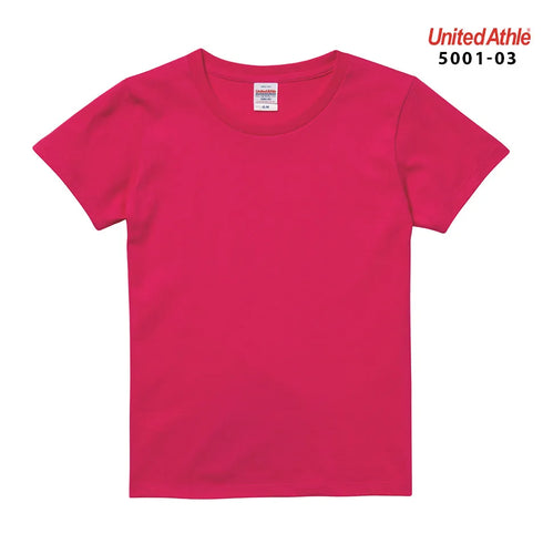 【United Athle】5001-03 サックス 0082 / 5.6オンス ハイクオリティー Tシャツ 〈ガールズ〉 メイン