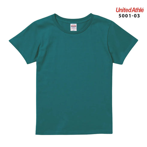 【United Athle】5001-03 サックス 0082 / 5.6オンス ハイクオリティー Tシャツ 〈ガールズ〉 メイン