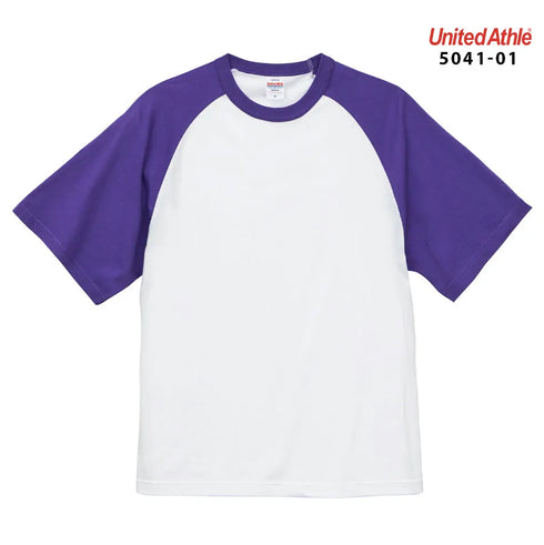 【United Athle】5041-01 ホワイト/ブラック 1002 / 5.6オンス ラグランスリーブ Tシャツ Tシャツ メイン