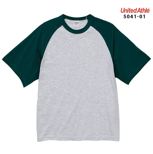 【United Athle】5041-01 ホワイト/ブラック 1002 / 5.6オンス ラグランスリーブ Tシャツ Tシャツ メイン