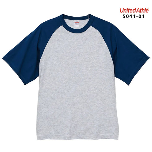 【United Athle】5041-01 ホワイト/ブラック 1002 / 5.6オンス ラグランスリーブ Tシャツ Tシャツ メイン