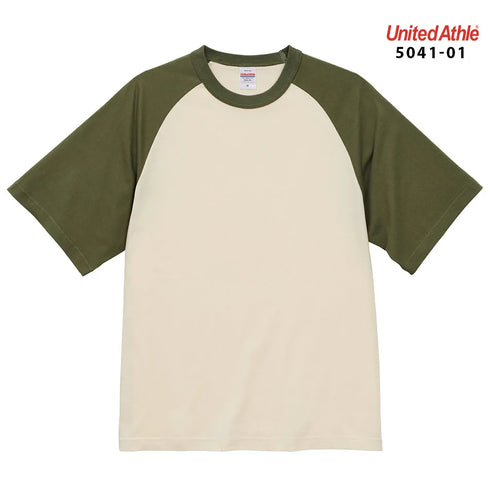 【United Athle】5041-01 ホワイト/ブラック 1002 / 5.6オンス ラグランスリーブ Tシャツ Tシャツ メイン