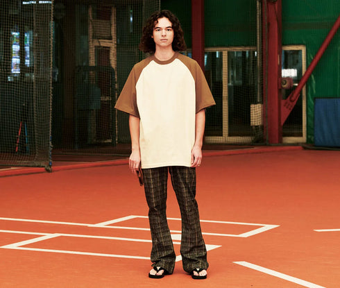 【United Athle】5041-01 ホワイト/ブラック 1002 / 5.6オンス ラグランスリーブ Tシャツ Tシャツ メイン