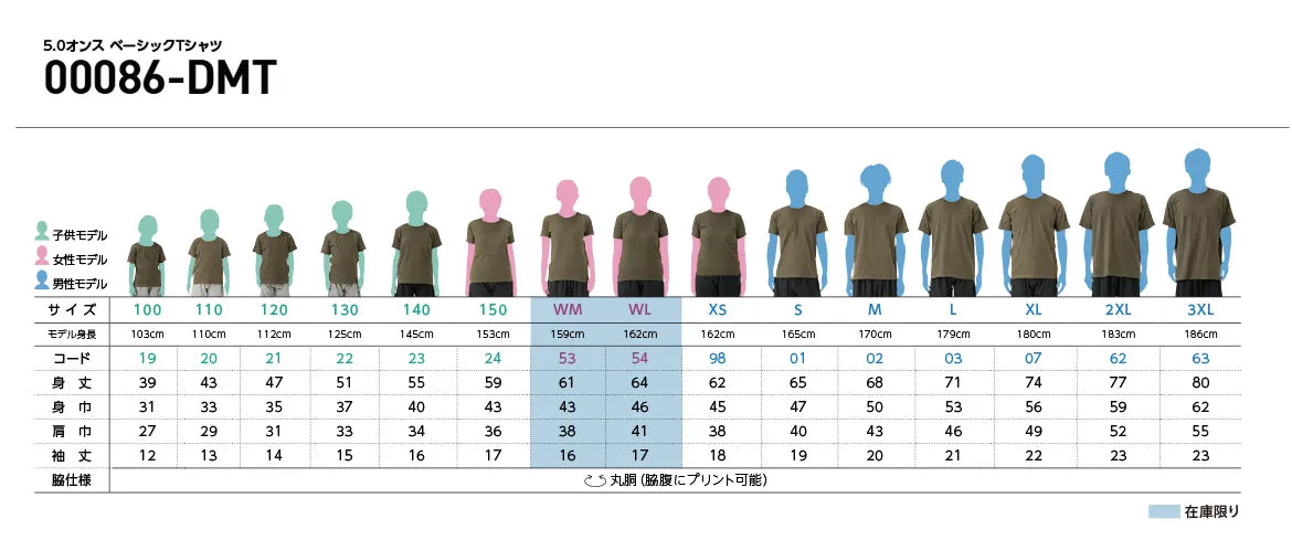 printstar サイズ表