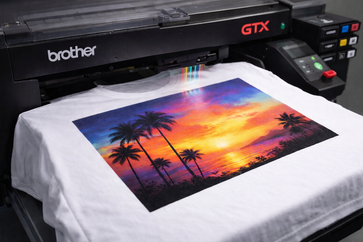 プリンターヘッドから直接インクを噴射