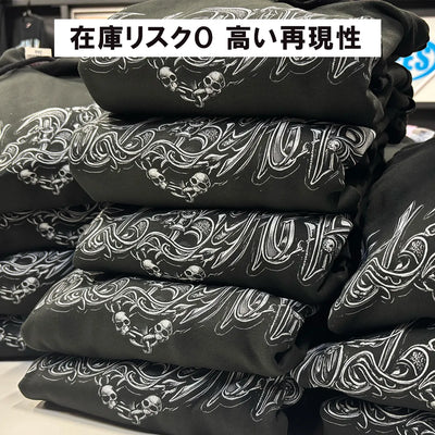 インクジェットプリントは在庫リスクゼロで高い再現性｜同デザインの量産例