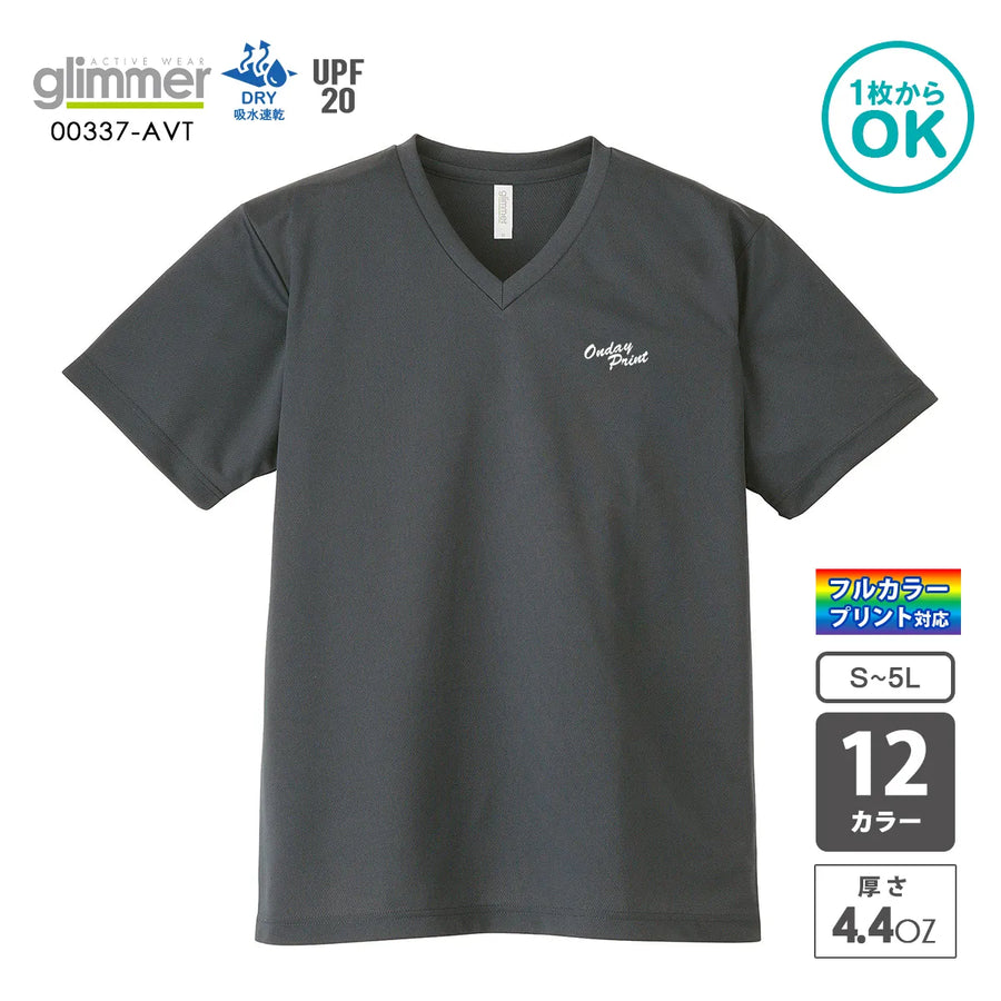 00337-AVT ドライVネックTシャツ｜glimmer｜オリジナルTシャツ