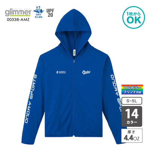00338-AMZ ドライジップパーカー｜glimmer｜オリジナルジップパーカ